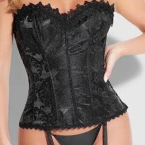 Sexy black lace corset cosplay role play shapewear waist trainer 18 20 22 24 26